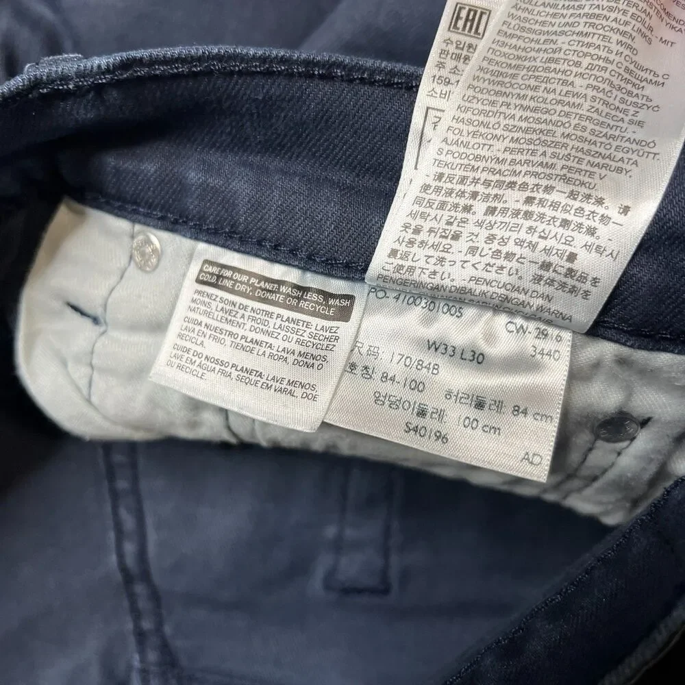 Levis 511 Jeans Men's 33 X 30 Blue Denim Slim Fit Straight Leg Classic 5-Pocket
